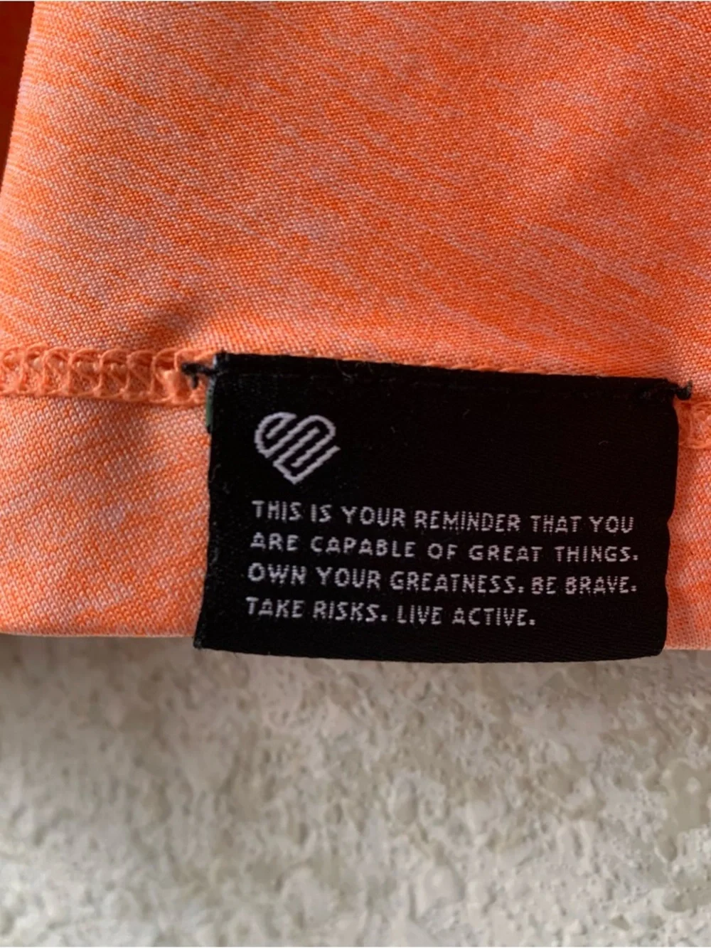 Justice Girls Orange Active Tank with Vertical Logo‎ XL 16/18